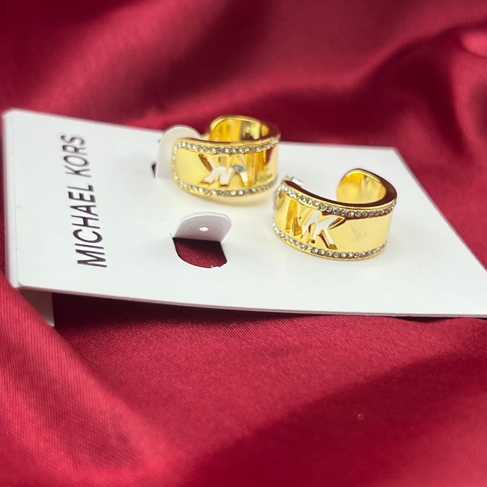 Michael Kors Gold Logo Earrings - Picture 7 of 9